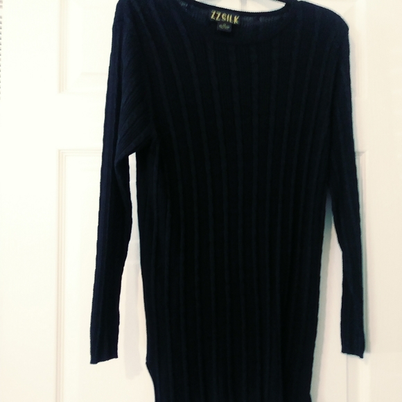 🎍ZZ SILK BLACK LADIES SILK SWEATER💝 - Picture 4 of 4
